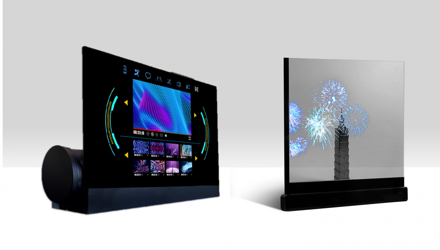 可捲式、折疊性、高透明